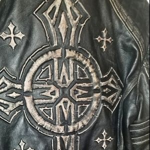 Men's Affliction Leather Jacket L
